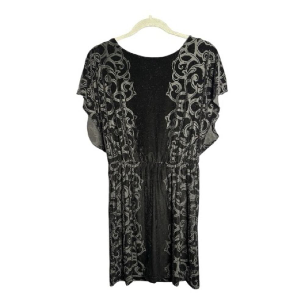 White House Black Market Black Velvet Low Back Dress XS